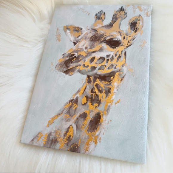 ❌ SOLD ❌ Giraffe 🦒 wall art hanging picture print gold home decor 6x9 - Picture 7 of 7
